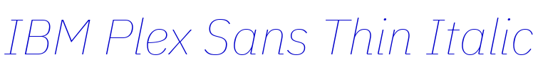 IBM Plex Sans Thin Italic шрифт
